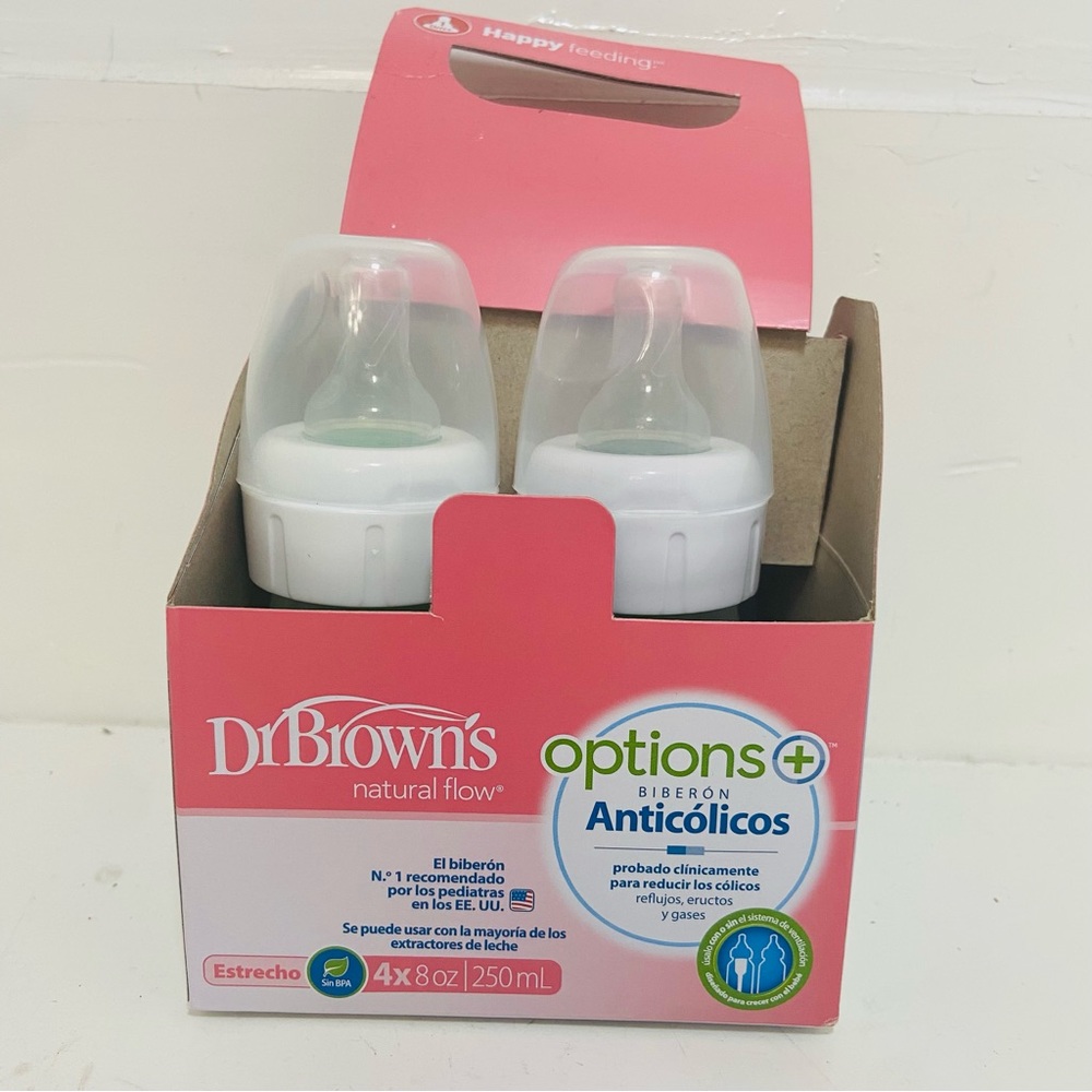 Dr. Brown’s Baby Bottles Natural Flow Anti-Colic Options+ Narrow 8 oz/250 mL
